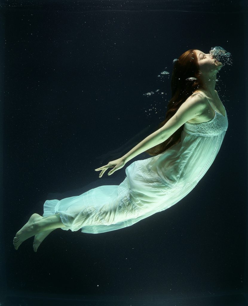 girl underwater